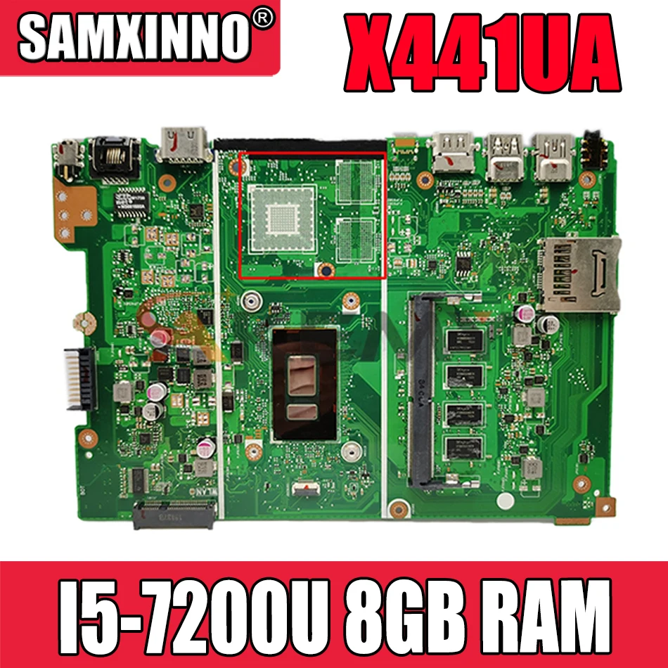X441UA mainboard I5 7200U CPU 8GB RAM For ASUS X441UA X441UV X441UB