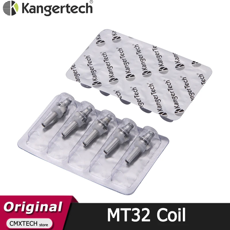 10 шт./лот Kanger SOCC Single Organic Cotton MT32 Coil 1.5ohm/1.8ohm/2.2ohm/2.5ohm подходит для атомайзера Evod Protank 2