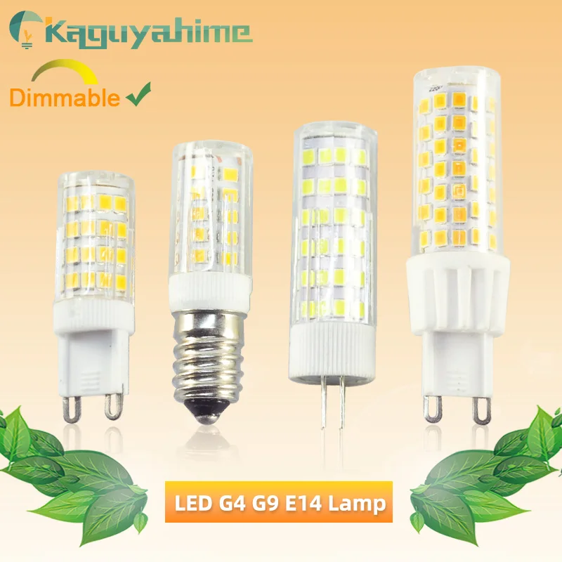 Kaguyahime 220V светодиодный G9 G4 E14 лампа накаливания с регулируемой яркостью