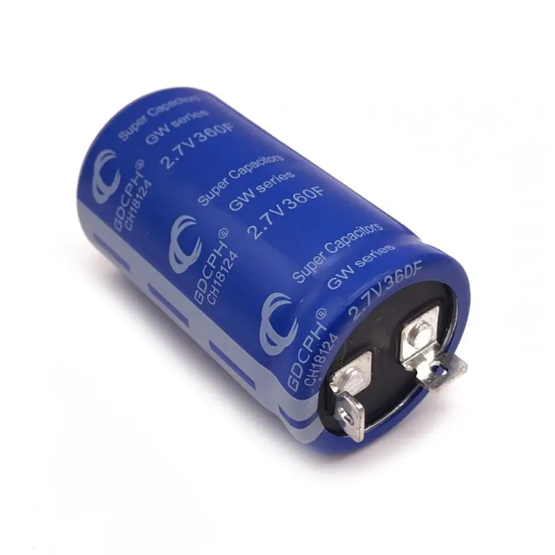 2.7V 360/400/500/650F Super Farad Capacitor High Frequency Low ESR Ultracapacitor for Car Automotive Power Supply Rectifier