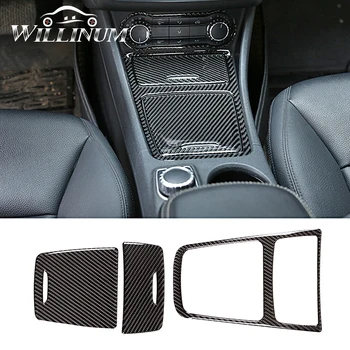 

Car central control panel cover trim sticker for Mercedes Benz GLA 200 carbon fiber auto interior next to the gearbox case shell