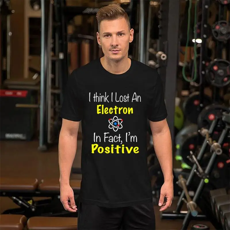 Фитнес химия lost an electron i'm positive Футболка мужская и женская XXXL 4Xl 5XL облегающие хип-хоп топы Фитнес химия lost an electron i'm positive Футболка мужская и женская XXXL 4Xl 5XL облегающие хип-хоп топы