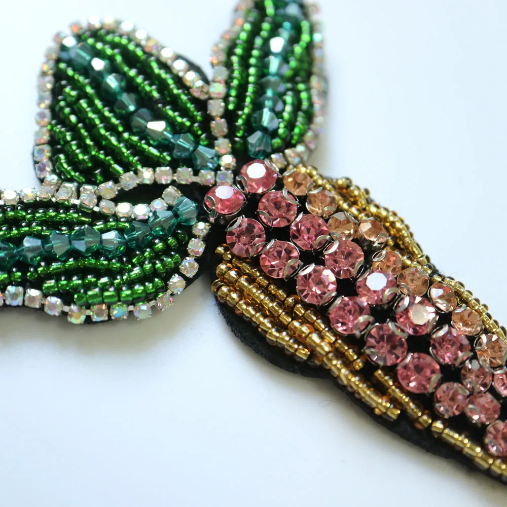1 шт. вышитые бисером нашивки в виде надписей для одежды пришить rhinestonen цветок parche аппликации украшение значок parche
