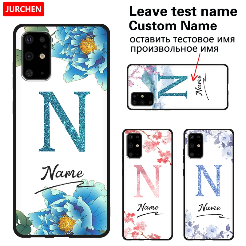 JURCHEN чехол с надписью и именем на заказ для Samsung Galaxy S20 S21 FE S9 S8 Plus S7 S6 Edge S10 Lite S10E