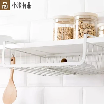 

Youpin Jordan&Judy Storage Rack Metal Organizer Kitchen Strong Bearing Hanging Shelf No Nail Desk Mesh Basket for Home Office