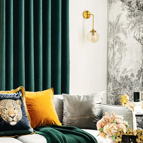 Dark Green-1pc Индивидуальные затемненные занавески s для гостиной, спальни, скандинавские Простые занавески, сплошные занавески, роскошные термоизолированные занавески, плотные - Цвет: Dark Green-1pc