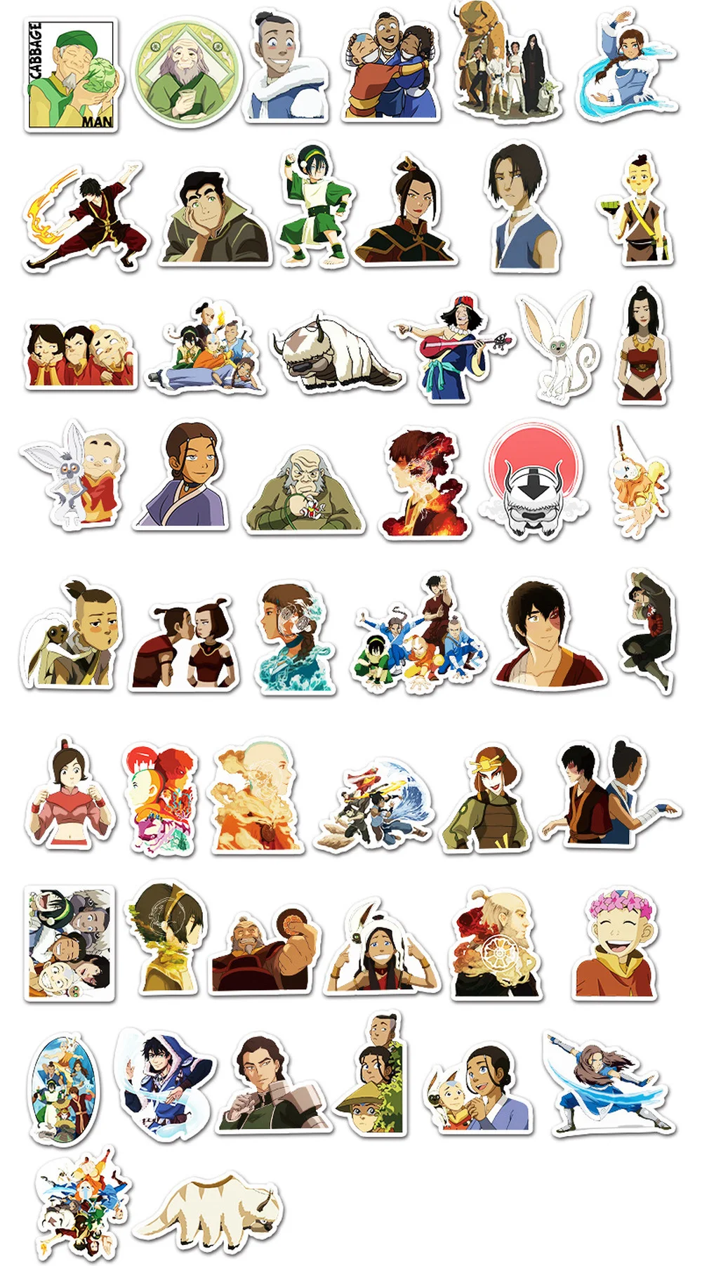 AVATAR The LAST AIRBENDER Stickers [C] Laptop Skateboard Vinyl Waterproof  Decals