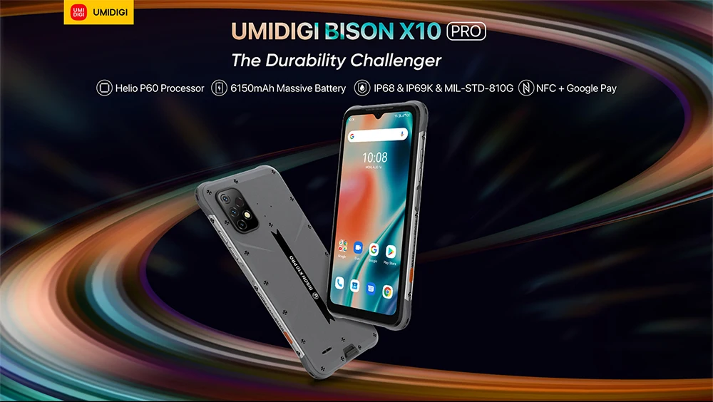 latest umidigi UMIDIGI BISON X10 Pro Rugged Phone 4GB / 6GB RAM+128GB ROM With Infrared Thermometer 6150mAh 6.53'' Android 11 MTK Helio P60 NFC poco best phone