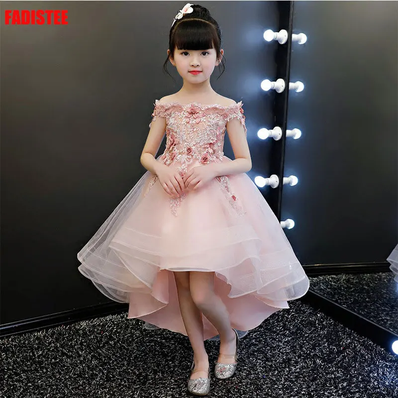 Новое поступление, Красивые Платья с цветочным узором для девочек платье для маленьких девочек милое стильное платье свадебное платье для первого причастия на пуговицах