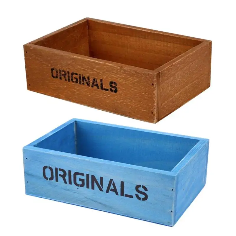 Handmade Rustic Antique Wooden Box Storage Vintage Crates Trugs Desktop Stationery Organizer Home Office 2020 | Дом и сад