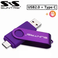 Chiavetta USB SunTrsi tipo C 64gb Pen Drive 256gb Stick 128gb 2.0 Pendrive 32gb per dispositivo di tipo C per PC e telefono cellulare
