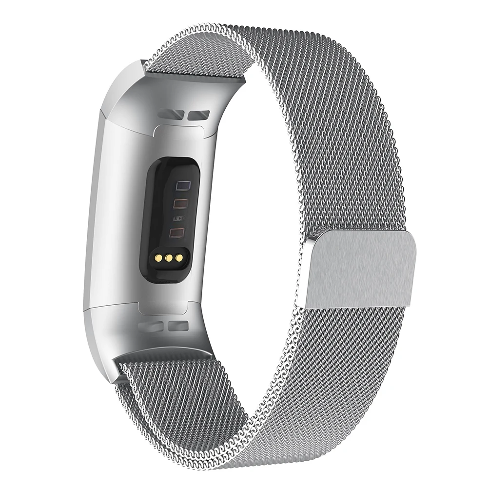 Сменный металлический браслет с магнитной петлей для FitbitCharger 3 NC99