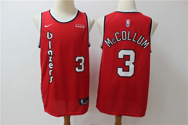MEN Сезон Мужской baskeball Портленд#0 Damian Lillard#3 c. J. McCollum Майки - Цвет: MEN