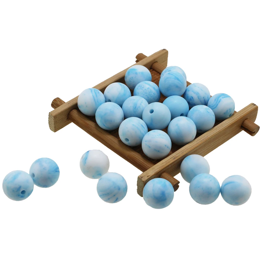 

50pcs Silicone Beads 10-20mm Eco-friendly Sensory Teething Necklace Food Grade Mom Nursing DIY Jewelry Baby Teethers