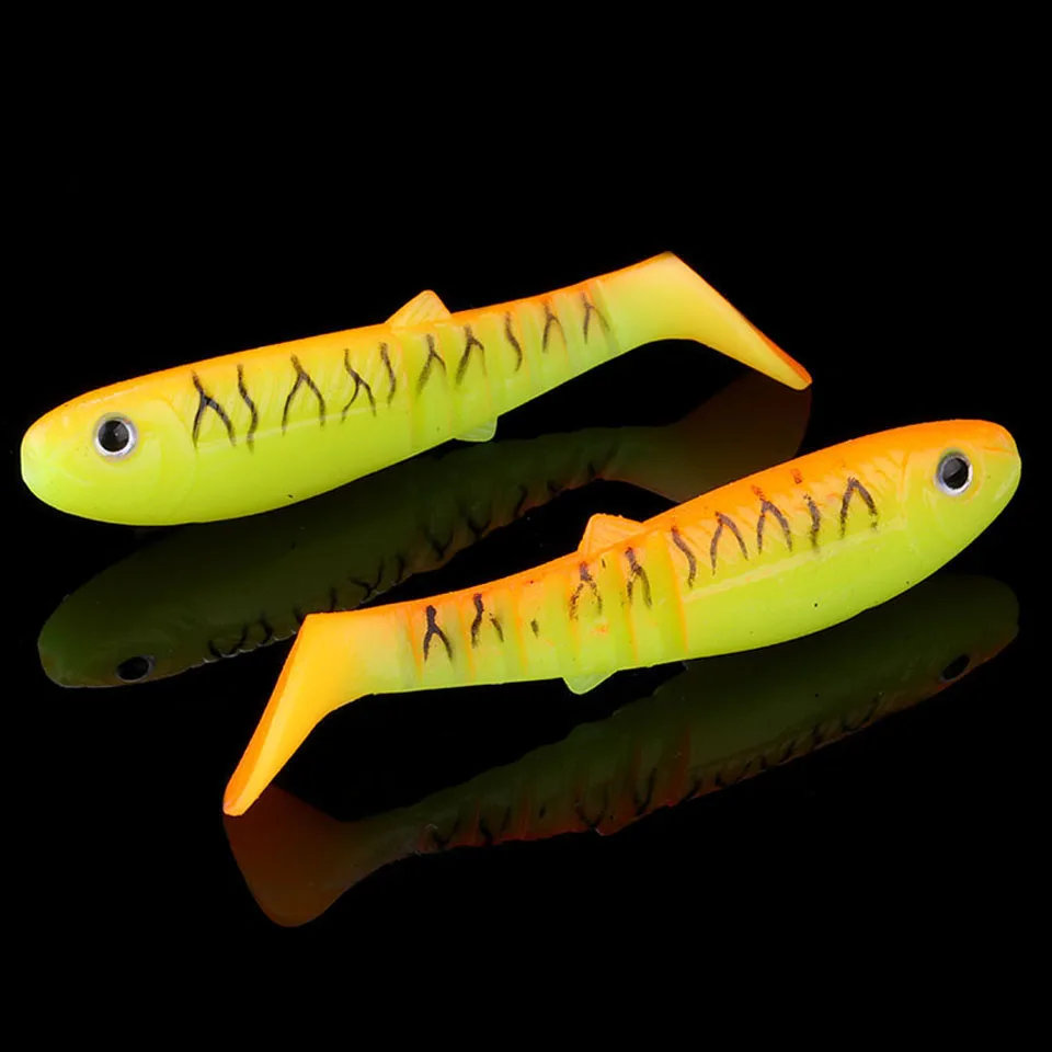 WALK FISH 4 шт./лот Cannibal Baits 80 мм 5,7 г искусственные мягкие рыболовные приманки-Воблеры мягкие приманки для рыбалки силиконовые Shad Worm Bait - Цвет: L 12