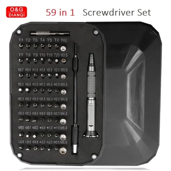 

59 in 1 Screwdriver Set for Precision Repairing Mobile Glass Camera Repair Tool Set Multifunction Hand Tool Set Crv Steel