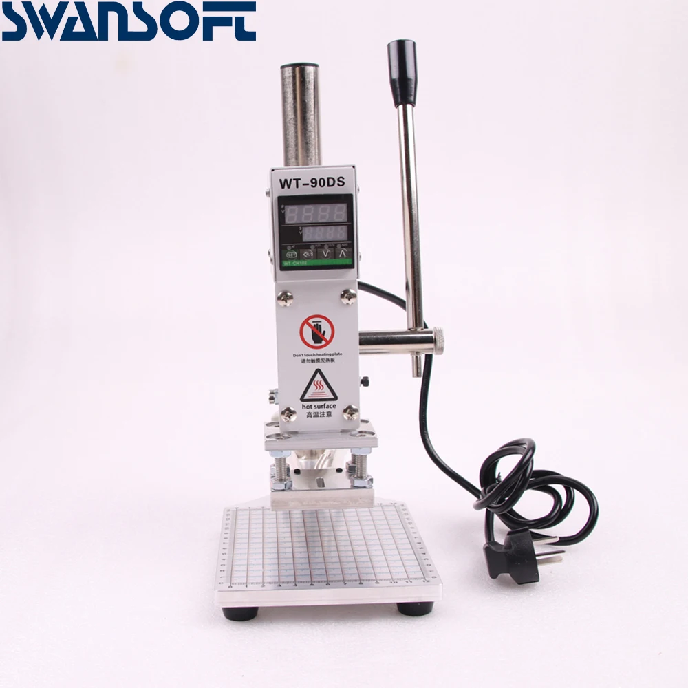 

SWANSOFT WT-90DS Dual Purpose Manual PVC Card Leather And Paper Bronzing Heat Press Machine Hot Foil Stamping Embossing Machine