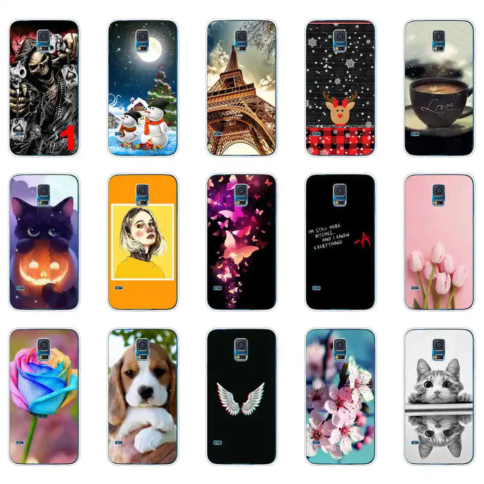 Custodia In Silicone Per Samsung Galaxy S5 Caso Della Copertura Del Telefono Per Samsung S5 Caso Capa Per Samsung S5 I9600 Sm-G900F Pittura Borsa