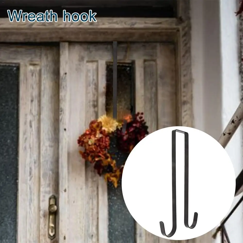 Рождественские телескопические крючки, гирлянда на дверь, подвесные креативные дверные крючки на Хэллоуин, металлическая дверная подвесная двойная вешалка для венка, домашняя одежда