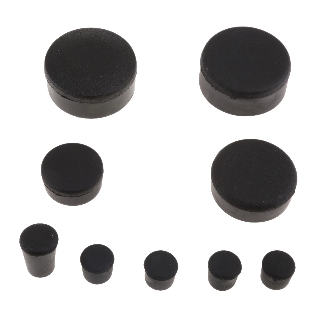 Black Motorcycle Rubber Fairing Frame Plugs Set Kit for Suzuki GSXR1000 K5 (2005-2006)
