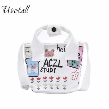 

Korean Graffiti Bag Student Canvas Bag Female Shoulder Bag Summer Small Bag 2020 New Tide Bucket Bag Messenger Bag