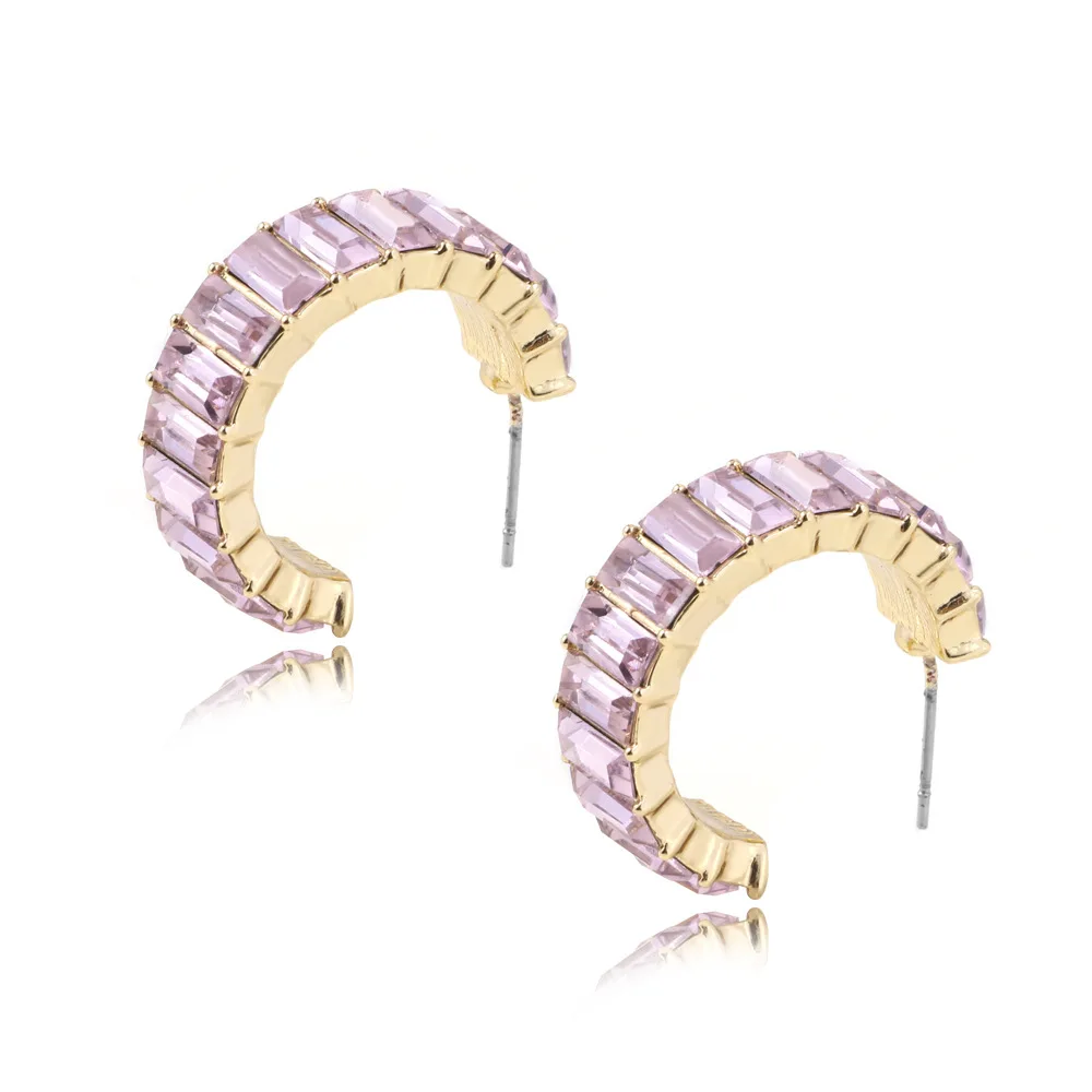 KMVEXO многоцветные Boho хрустальные круглые серьги-кольца для женщин трендовые серьги-капельки для женщин Свадебные бриллианты