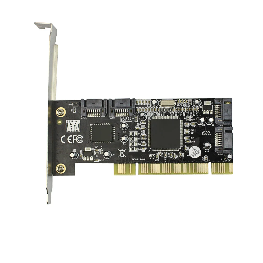Компьютер PCI Add on Card 4 порта SATA для Sil 3114 чипсет RAID 1,5 Гбит/с плата контроллера расширения для PCI Стандартный 2,3 настольный компьютер