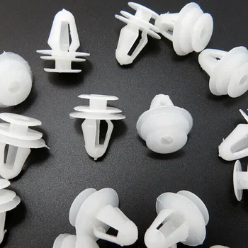 

100Pcs Fixed clip White Plastic Rivet Retainer Push Type Bumper Fender