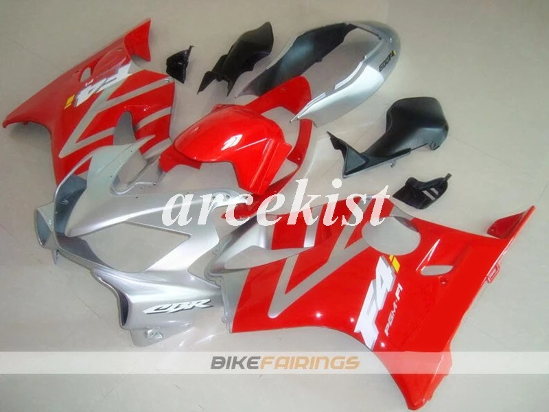 Литьевая Форма ABS Обтекатели комплект Подходит для HONDA CBR 600 F4i FS 04 05 06 07 CBR600 2004 2005 2006 2007 комплект серебряный красный черный