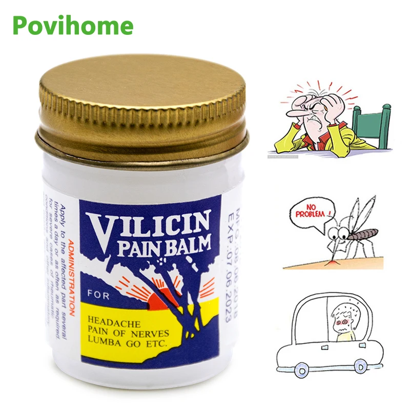 

1pcs Pain Relieving Cream Pain Balm for Headache Motion Itching Muscle Rub Aches Cooling Oil Refresh Cold P0041