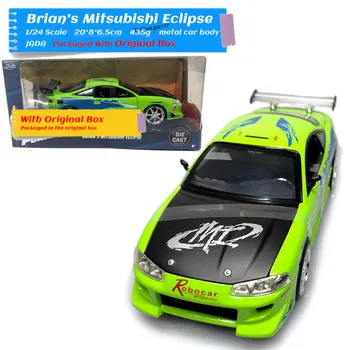 

JADA 1/24 Scale Car Model Toys Mitsubishi Eclipse Diecast Metal Car Toy For Collection/Gift/Decoration/Kids