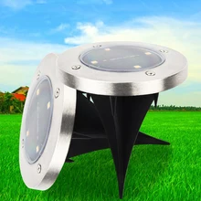 Напольная Солнечная настенная лампа IP65 водонепроницаемая 8LED теплое белое освещение для сада, патио, газона, двора, тропинки, тротуара