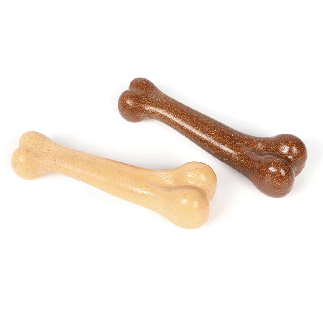 2pcs Bone Shape Realistic Dog Toy Bite Resistant Fake Puppy Toy PP Plastic  Chew Toy Dog Teething Toy Practical Pet Supplies