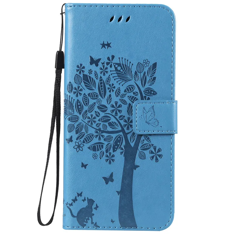 Blue Flip phone Case For Samsung Galaxy S4 S5 S6 S7 Edge S8 S9 S10 E Plus 5G C5 C9 Pro PU Leather+ Wallet Cover - Цвет: Blue