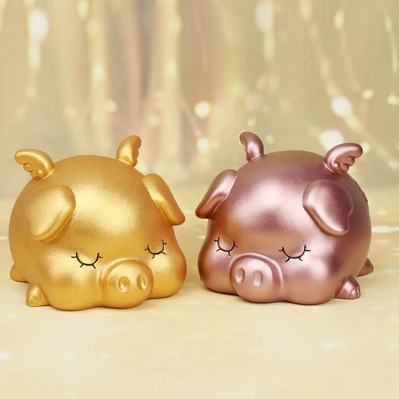 Creativo Flying Gold Pig Anti-Drop Salvadanaio Salvadanaio Regalo Per Bambini Di Grande Capacità Decorazione Per Torte Regalo Di Compleanno Di Capodan
