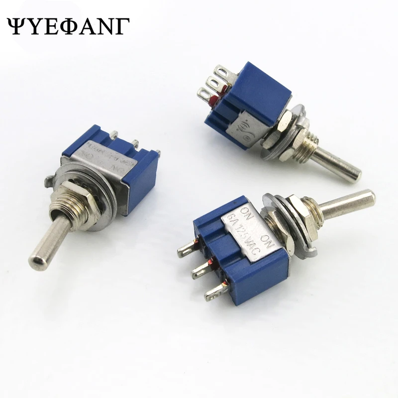 5 шт./лот миниатюрный тумблер MTS 102 SPDT 6A 125VAC/3A 250VAC Мини рычаг переключателя 3 Pin