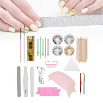 

Nail Art Tool Set DIY Dead Skin Fork Nail Dotting Pen File Dust Brush Manicure Kit