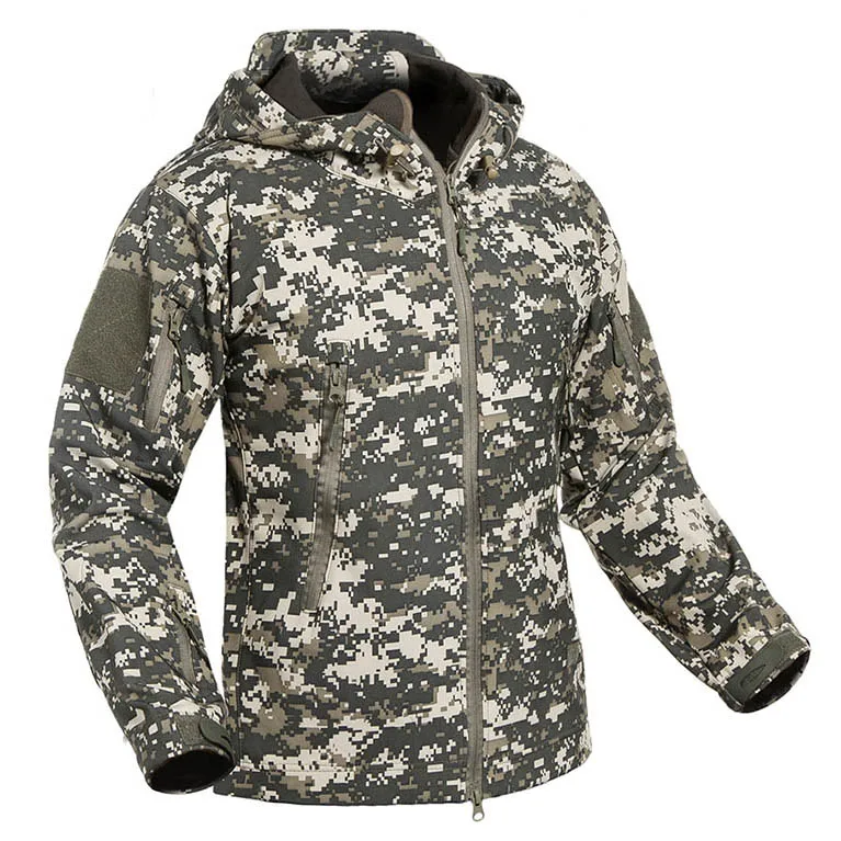 S. ARCHON Осенняя тактическая куртка из мягкой кожи мужская толстовка из флиса Толстая Военная куртка весенние куртки с капюшоном 13 цветов - Цвет: ACU