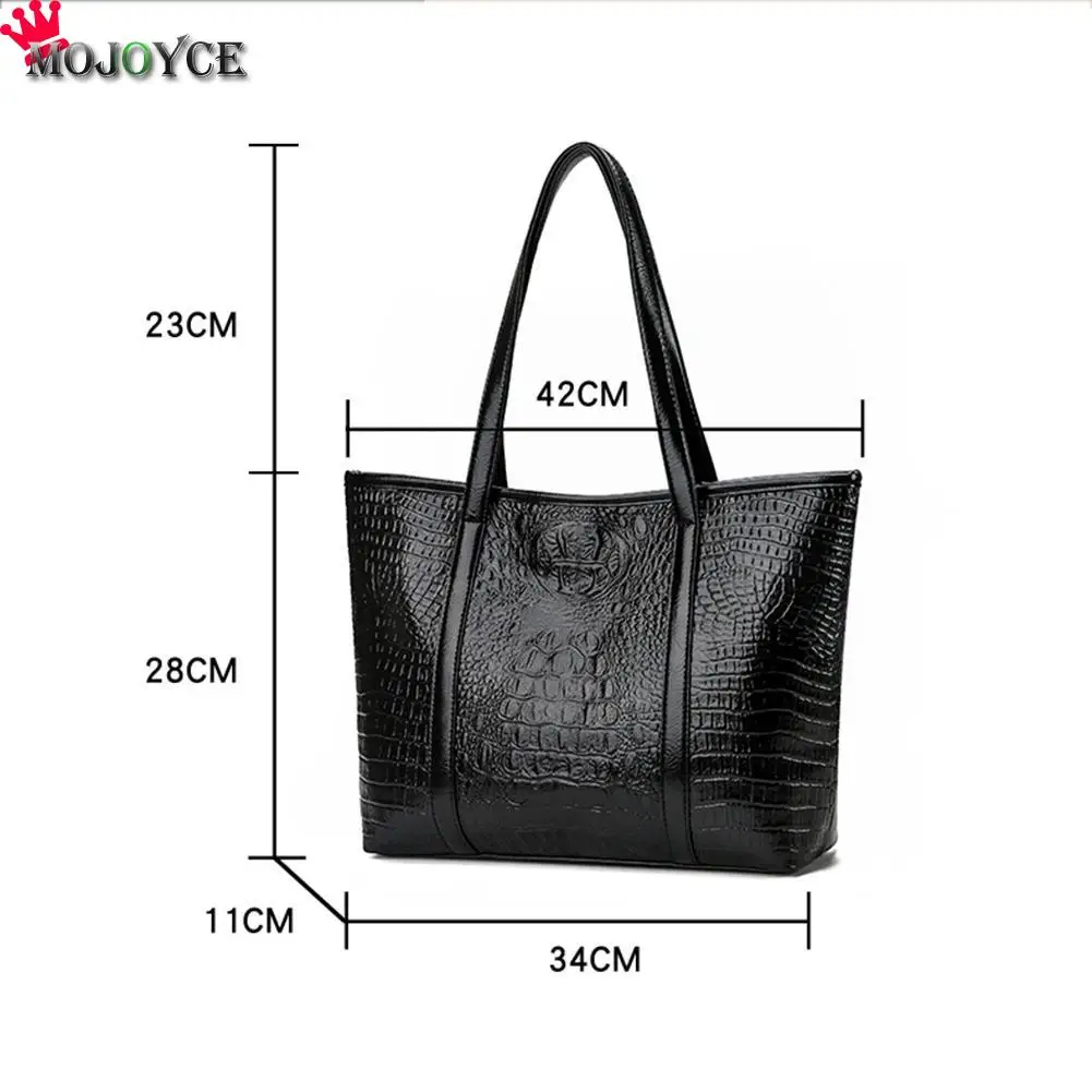 Hot Sale Handbags Multi-function Texture Vintage Crocodile Leather Women Handbag Large Capacity Shoulder Shopping Bag