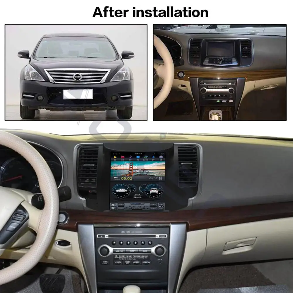 Aotsr Tesla 10.4“ Android 8.1 Vertical screen Car DVD Multimedia player GPS Navigation For NISSAN Teana 2008-2012 Wifi carplay |