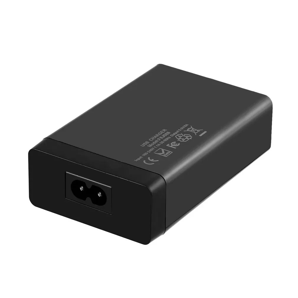 5 в 8A 5 портов USB зарядное устройство с кабелем для передачи данных высокоскоростное зарядное устройство для телефона настенный адаптер Зарядка для смартфона зарядное устройство розетка Великобритания США ЕС