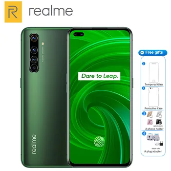 Перейти на Алиэкспресс и купить Новинка, оригинальный смартфон Realme X50 Pro, Φ 8 ГБ 128 ГБ, Snapdragon 865, 4200 мАч, 65 Вт, быстрая зарядка, четыре камеры 64 мп, NFC