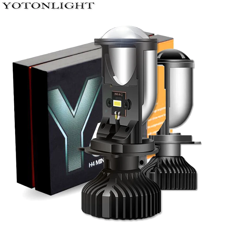 YOTONLIGHT Mini Bi lentes de proyector Led h4 faro bombillas Luces Led H4 20000lm 9003 Canbus 90W Hi/Lo haz Automotivo 12V 12V 6000K