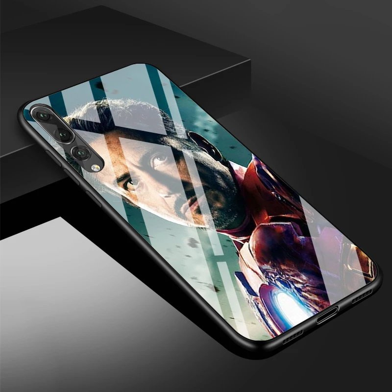 Железный человек закаленное стекло чехол для телефона huawei P20 P30 lite P20 P30 PRO MATE 20 lite 20 PRO Honor 10