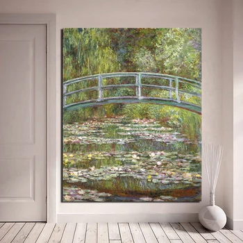 

Claude Monet Bridge Canvas Painting Prints Wall Pictures For Living Room Home Decor Modern Wall Art Oil Painting Posters Picture