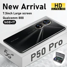 Téléphone portable P50 Pro, écran HD de 512 pouces, Smartphone, mémoire de 16 go et 6800 go, batterie de 7.3 mAh, caméra de 2400x3200, Android 12.0, 5G 