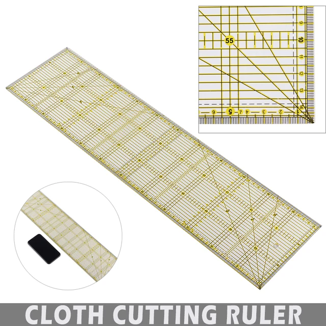 Sewing Rulers Clear Quilt Patchwork Ruler Rectangular Clothing Craft Tools  Acrylic Household DIY Sewing Accessories - AliExpress