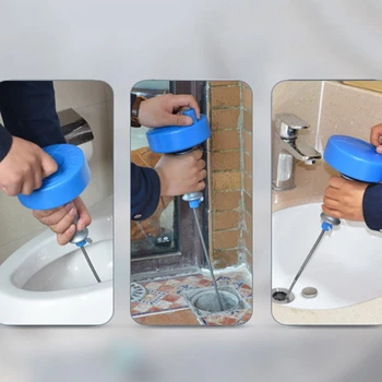 

1Pc New Design Kitchen Toilet Sewer Blockage Hand Tool Pipe Dredger Drains Dredge Pipes Sewer Sink Cleaning Clogs - 10 Meters