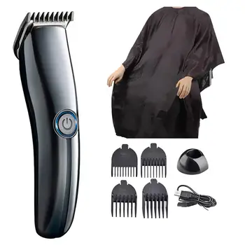 

MeterMall USB Electric Hair Trimmer Clipper For Men Beard Cutter Haircut Cordless Fast Charging Machine With Hairdressing Bib