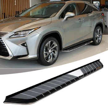 شراء2 قطعة باب ثابت الجانب خطوة تشغيل مجلس Nerf بار الحرس حامي يناسب لكزس-RX RX350 RX450h F Sport 2016-2020-أسود